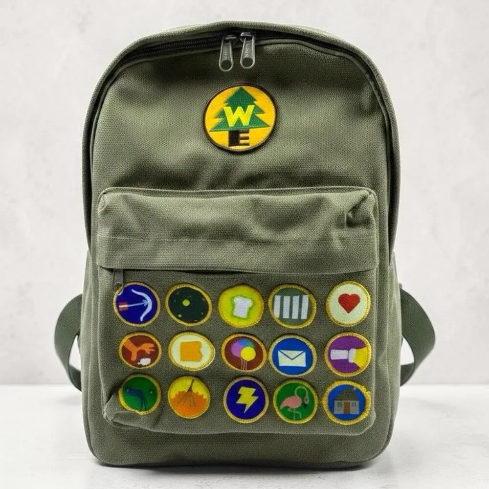 Disney Pixar Up Wilderness Explorer Canvas Slouch SM Backpack Soft 13” Patches
